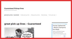 Desktop Screenshot of guaranteedpickuplines.com